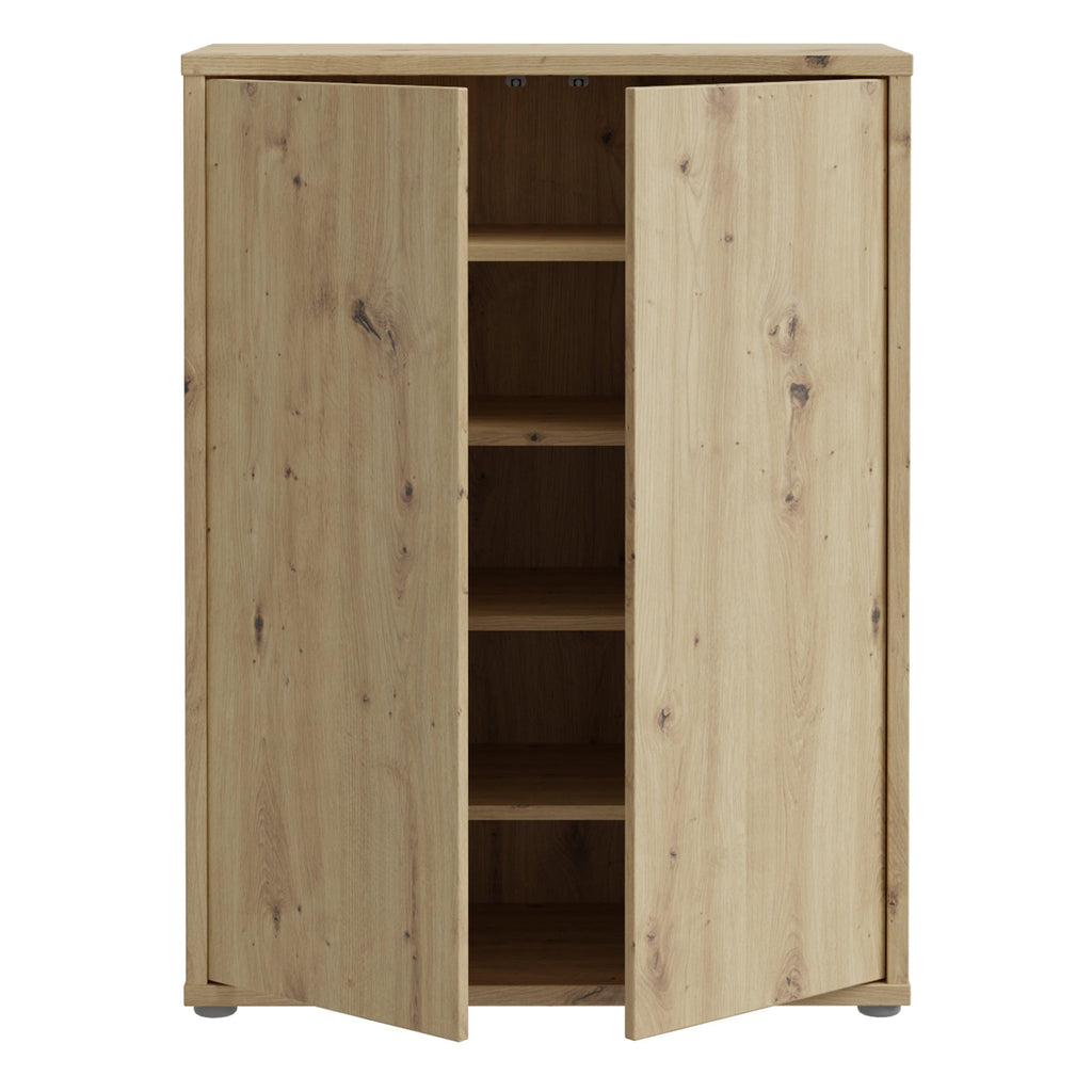Alice Springs Shoe Cabinet with 2 Doors Push-to-Open in Artisan Oak - image 5