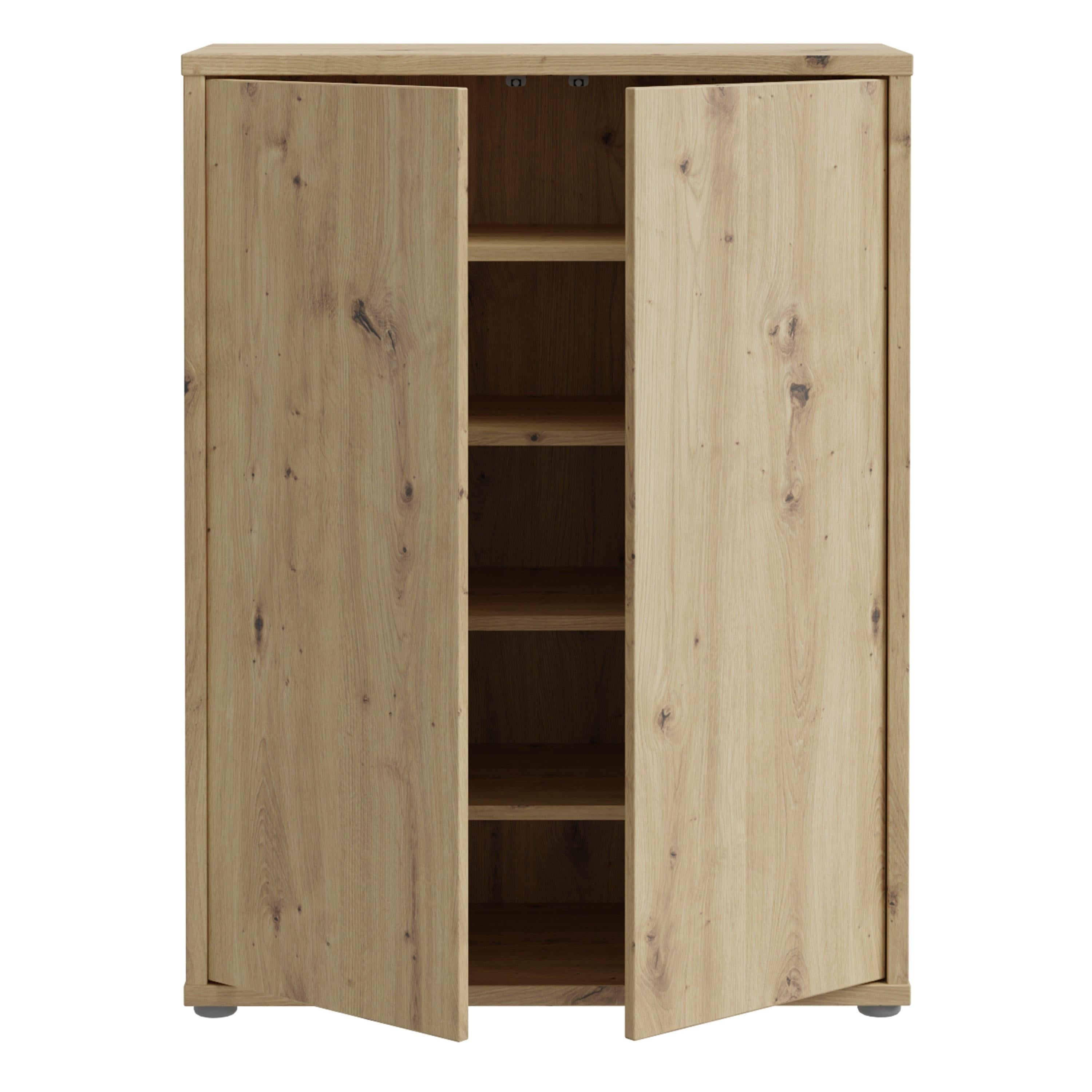 Alice Springs Shoe Cabinet with 2 Doors Push-to-Open in Artisan Oak - image 5