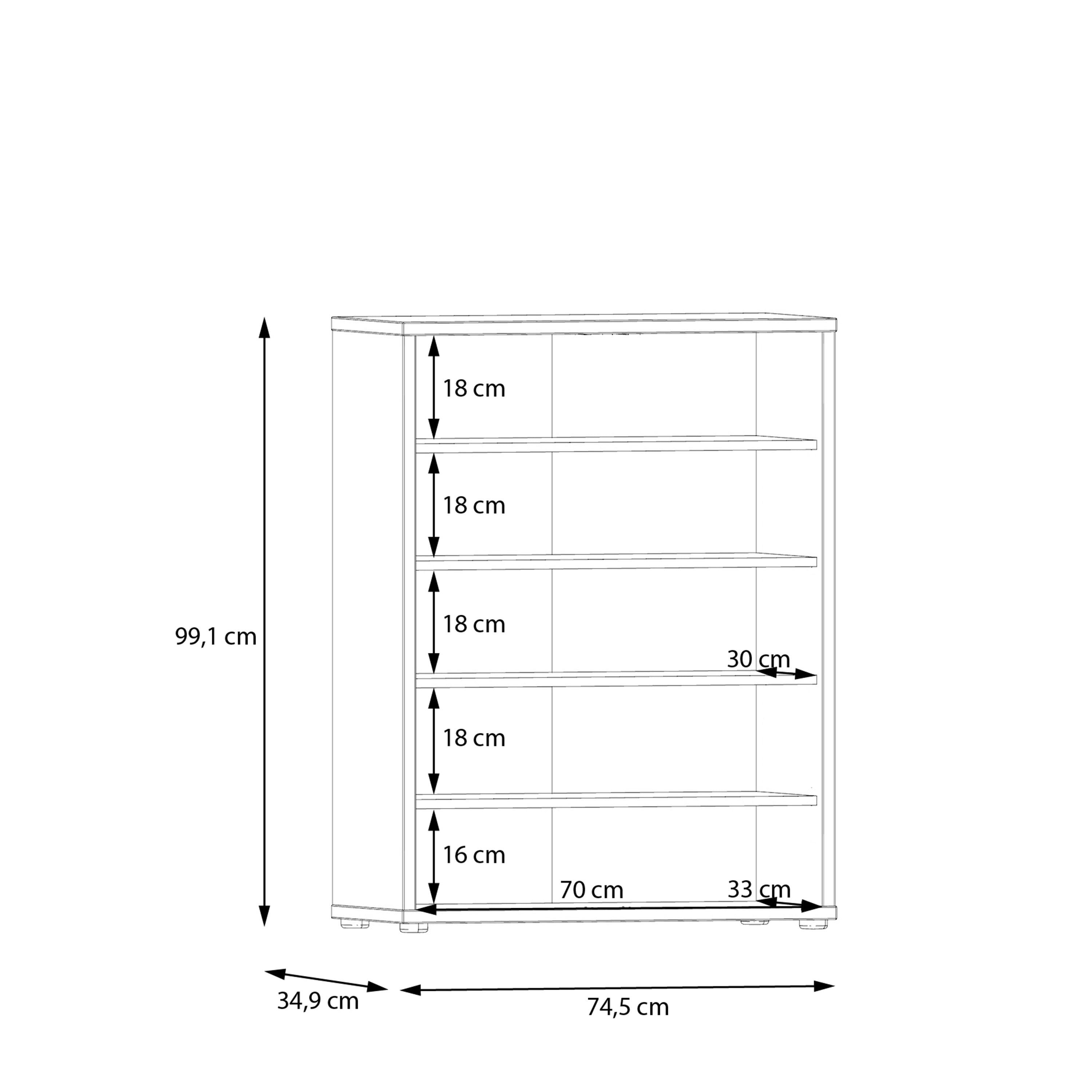 Alice Springs Shoe Cabinet with 2 Doors Push-to-Open in Artisan Oak - image 8