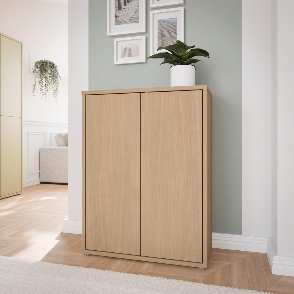Alice Springs Shoe Cabinet with 2 Doors Push-to-Open in Elegancia Oak - image 6