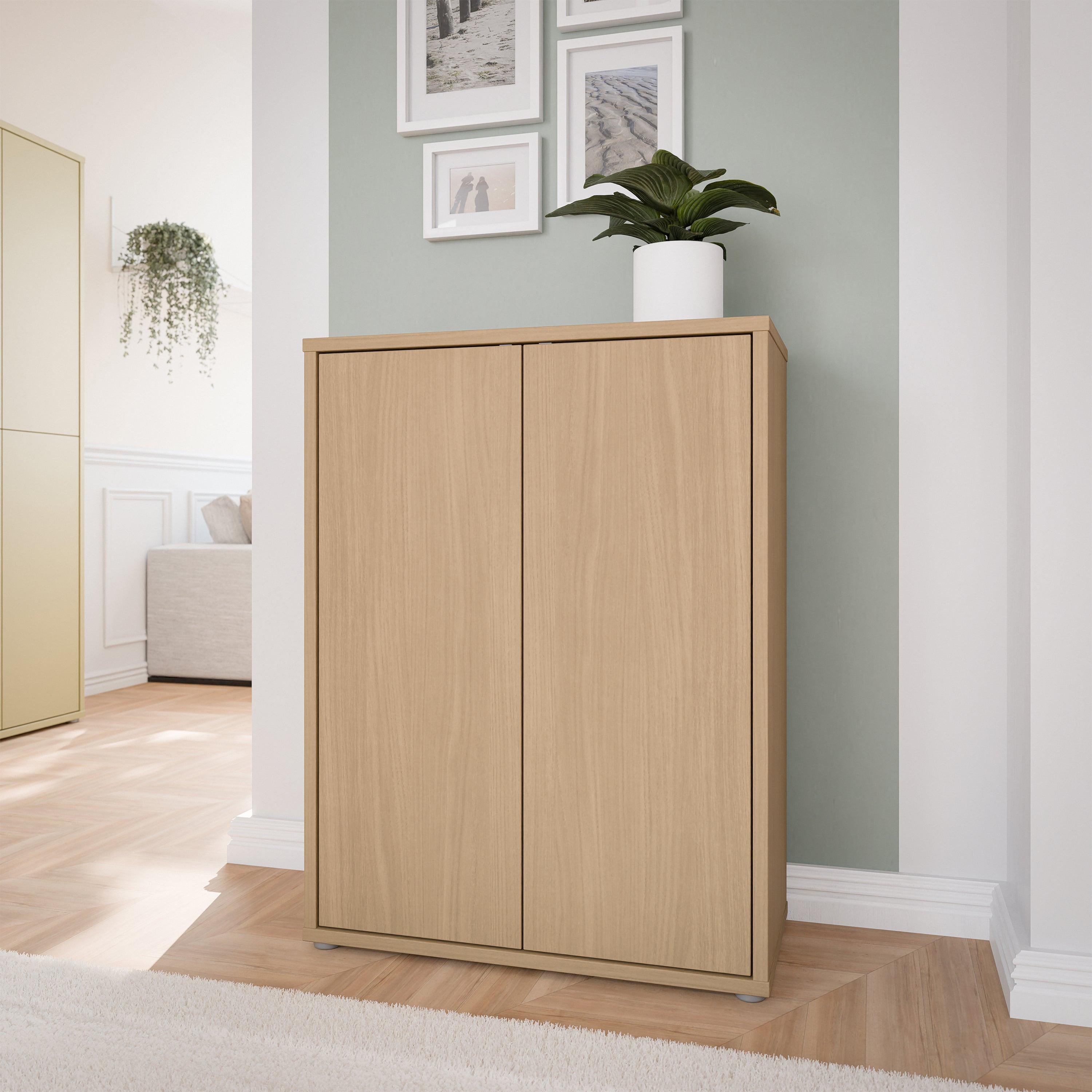 Alice Springs Shoe Cabinet with 2 Doors Push-to-Open in Elegancia Oak - image 6