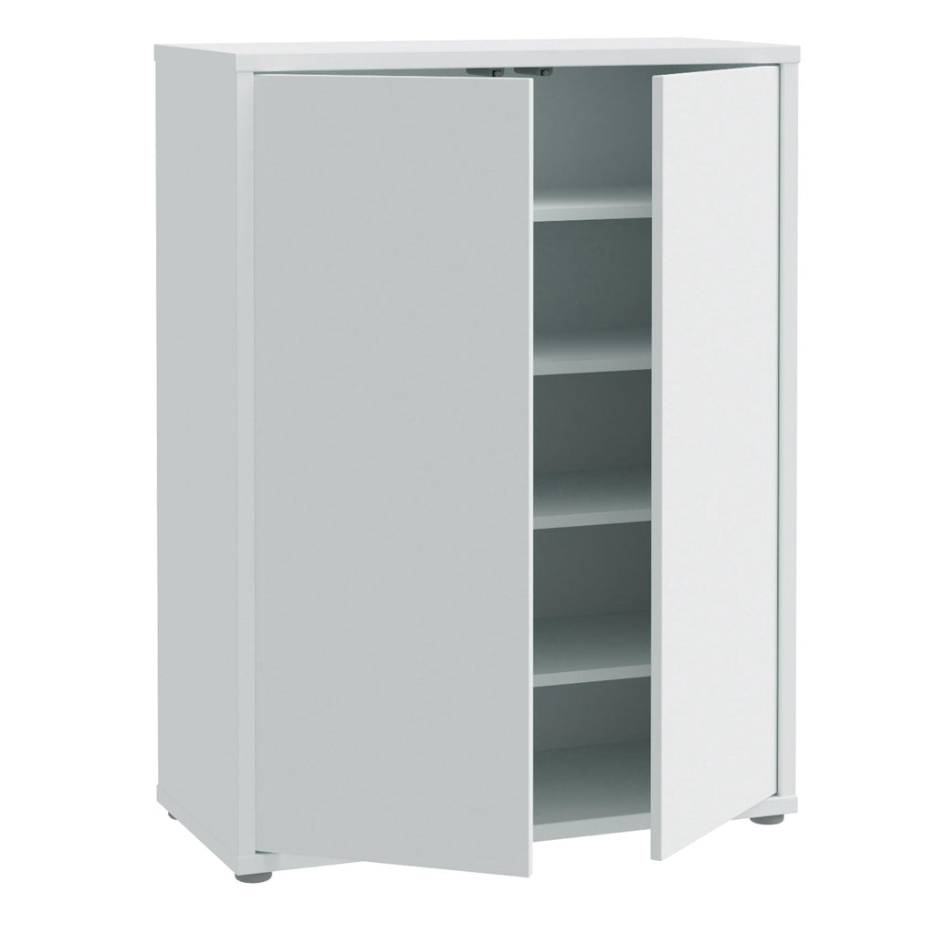 Alice Springs Shoe Cabinet with 2 Doors Push-to-Open in Light Grey - image 4