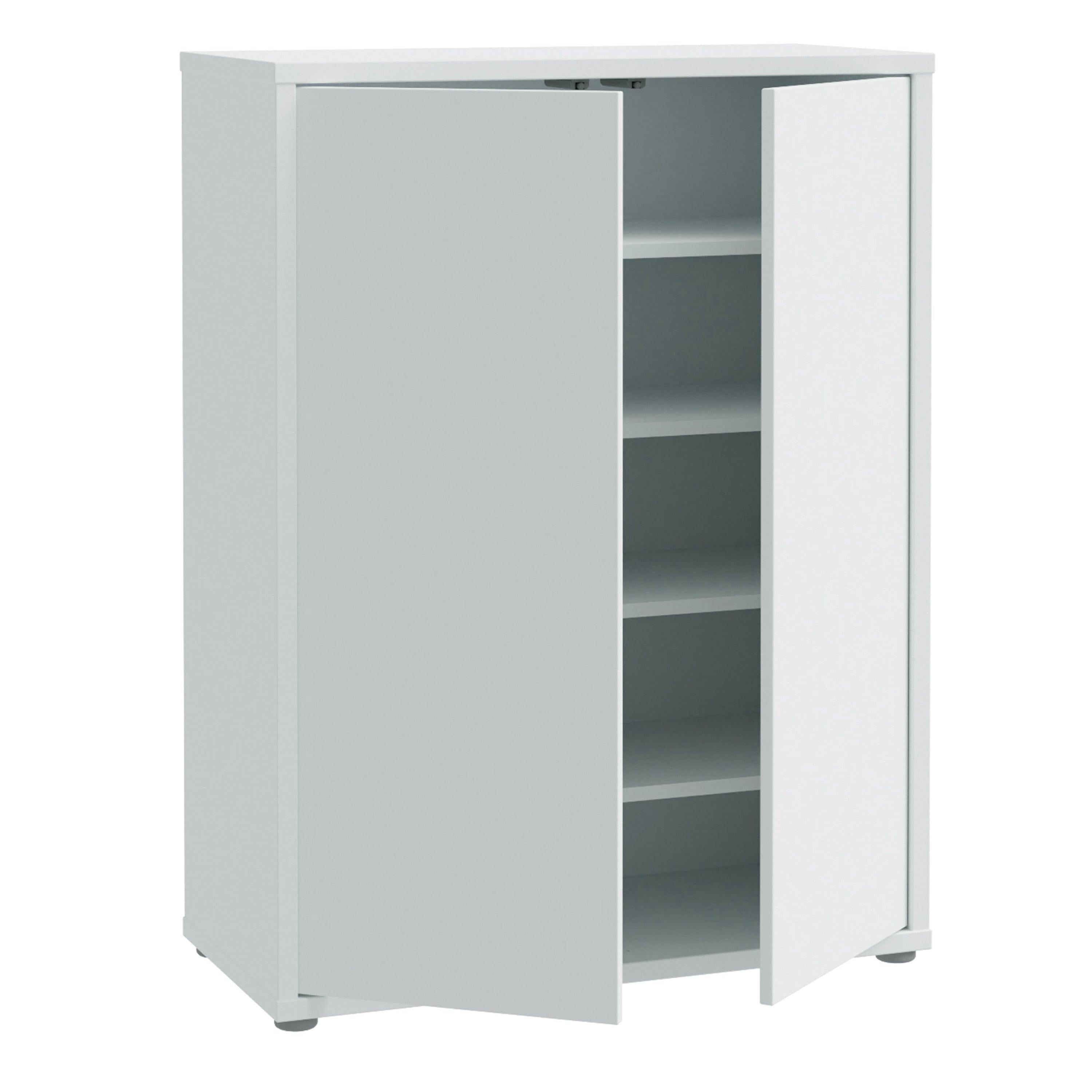 Alice Springs Shoe Cabinet with 2 Doors Push-to-Open in Light Grey - image 4