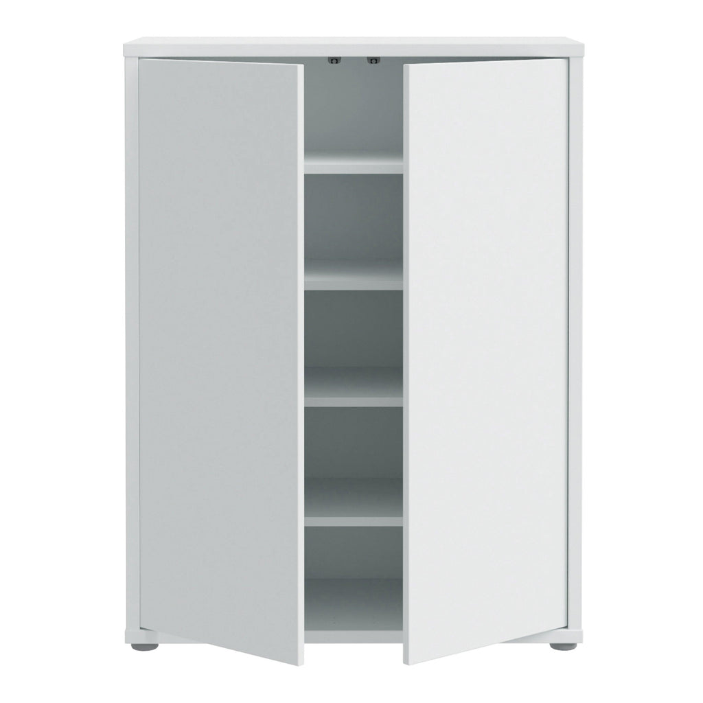 Alice Springs Shoe Cabinet with 2 Doors Push-to-Open in Light Grey - image 5