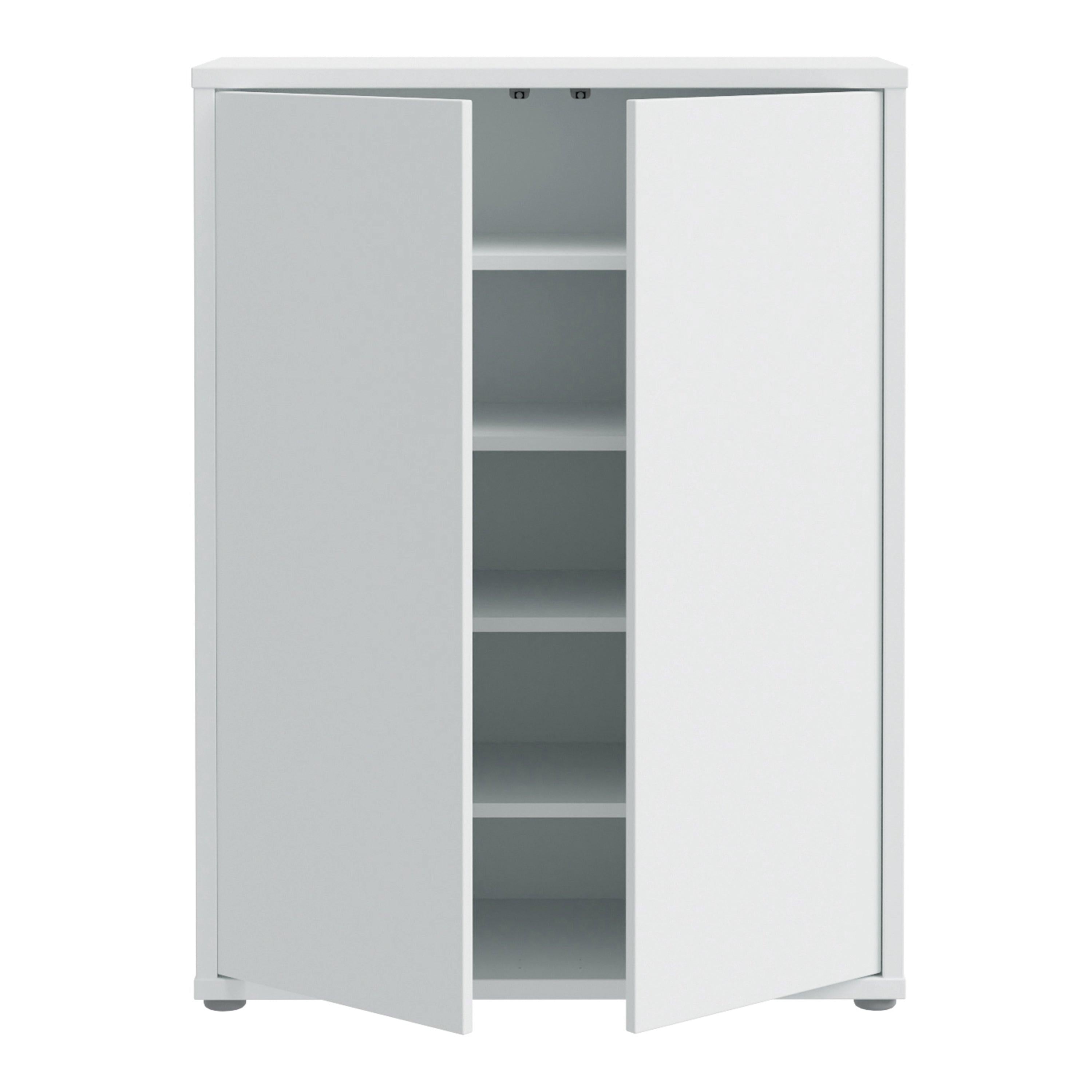 Alice Springs Shoe Cabinet with 2 Doors Push-to-Open in Light Grey - image 5