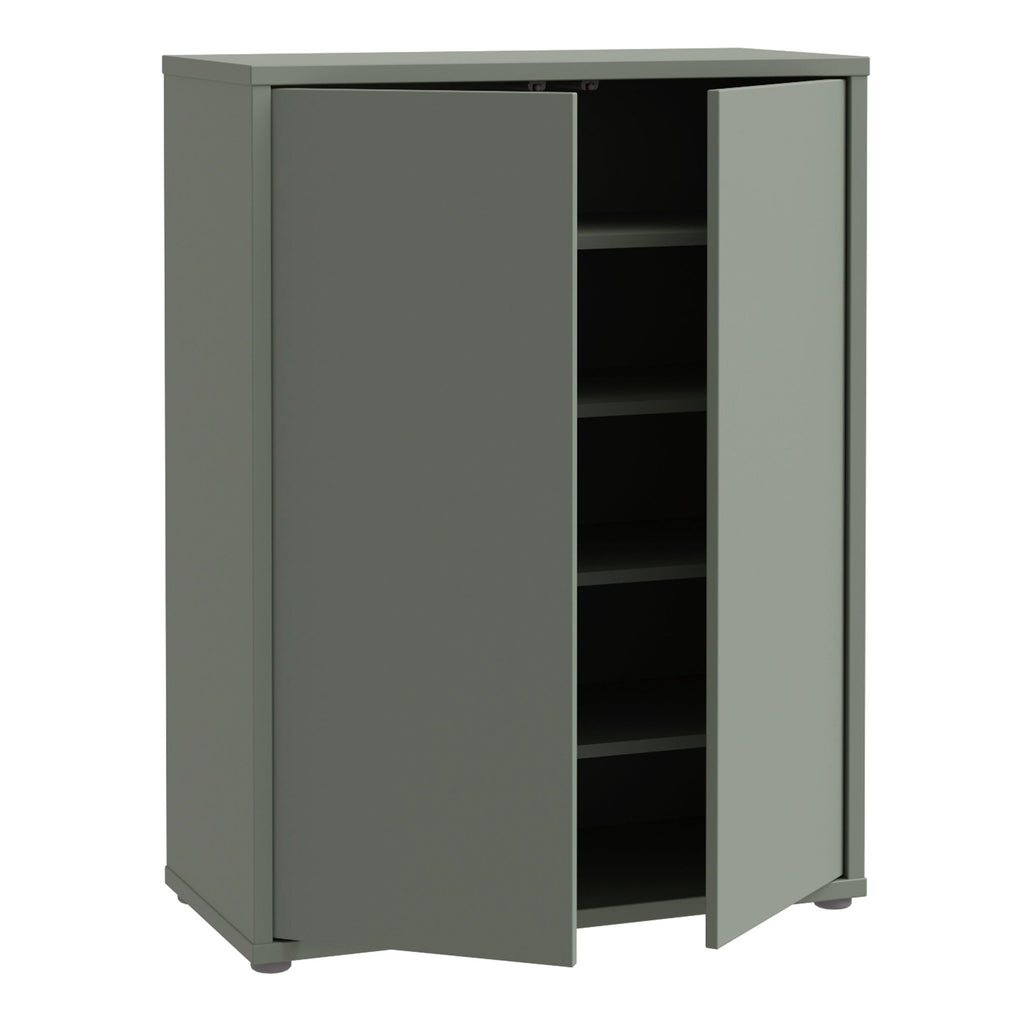 Alice Springs Shoe Cabinet with 2 Doors Push-to-Open in Sage Green - image 4