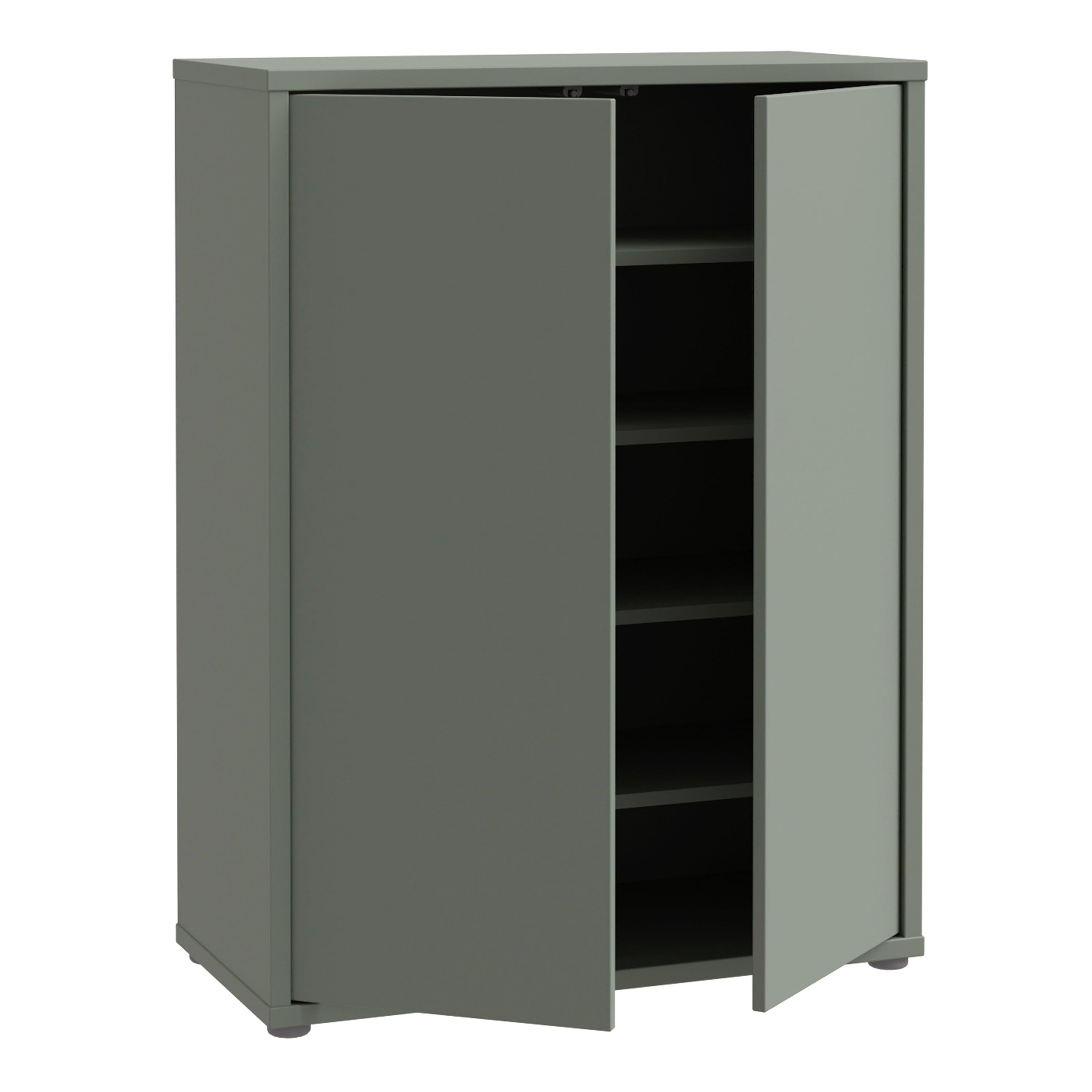 Alice Springs Shoe Cabinet with 2 Doors Push-to-Open in Sage Green - image 4