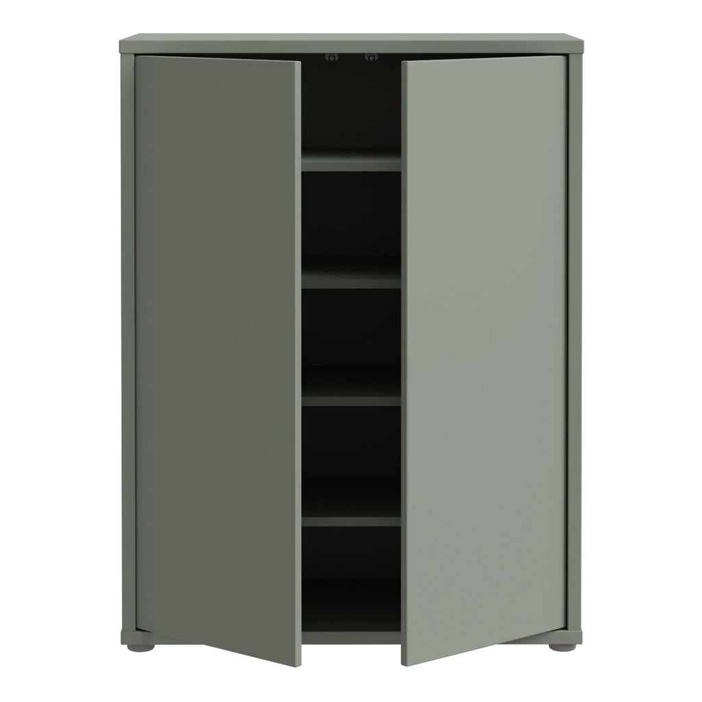 Alice Springs Shoe Cabinet with 2 Doors Push-to-Open in Sage Green - image 5