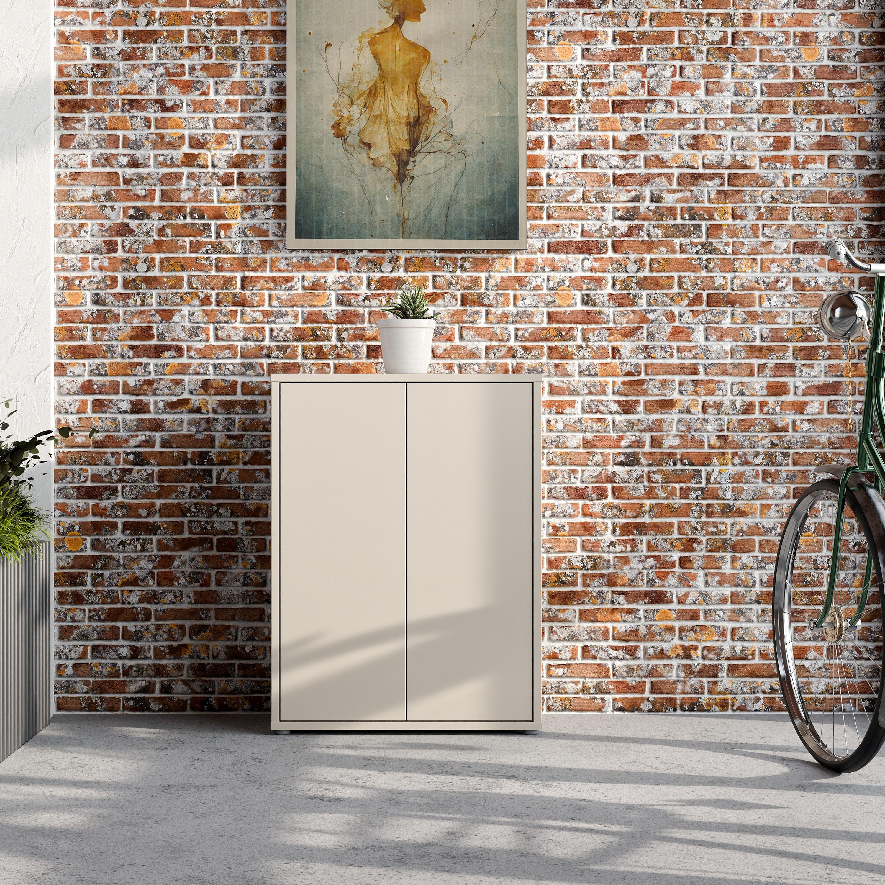 Alice Springs Shoe Cabinet with 2 Doors Push-to-Open in Sand - image 7