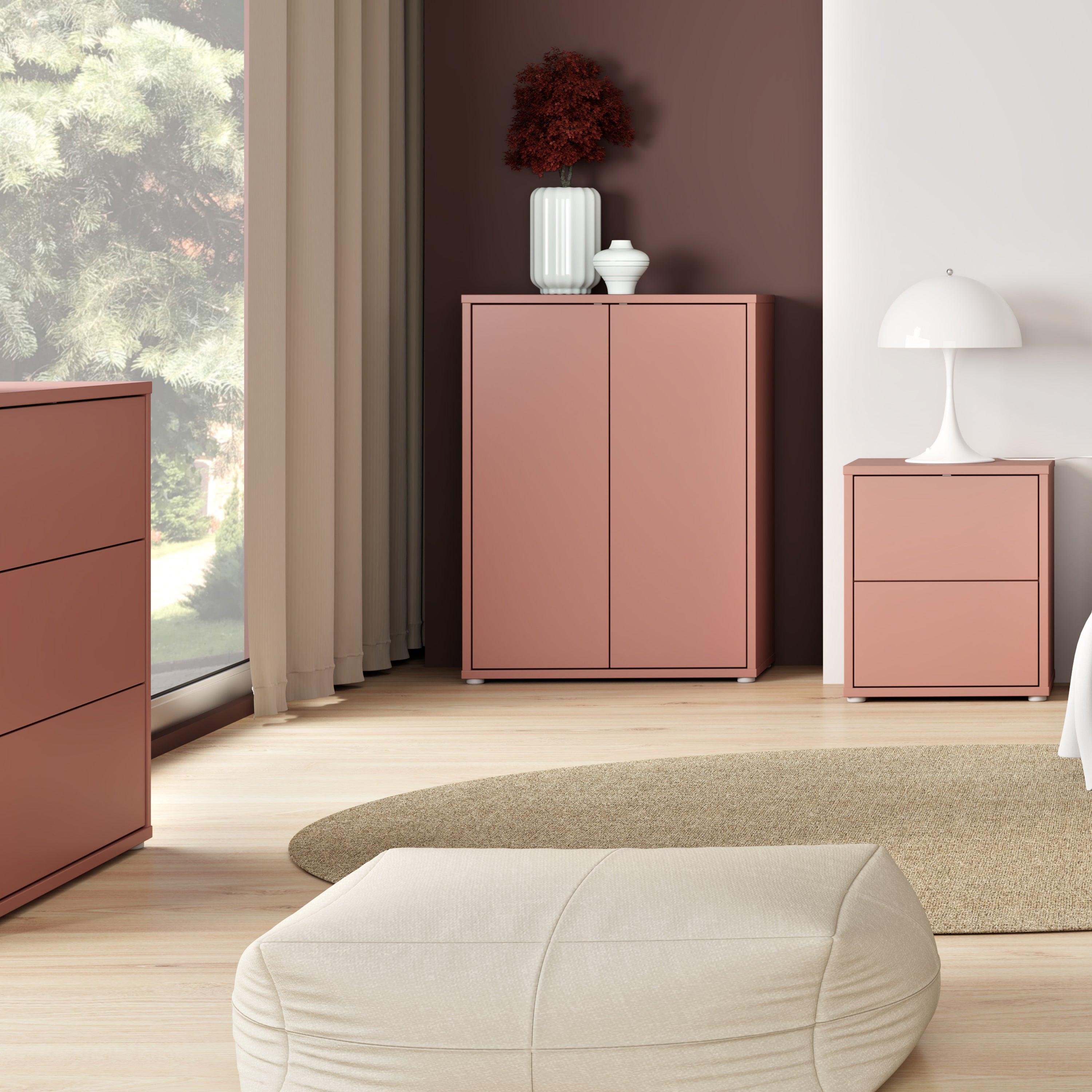 Alice Springs Shoe Cabinet with 2 Doors Push-to-Open in Terracotta - image 7