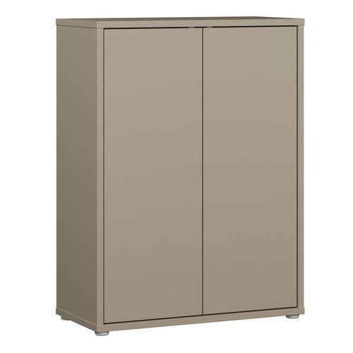 Alice Springs Shoe Cabinet with 2 Doors Push-to-Open in Taupe