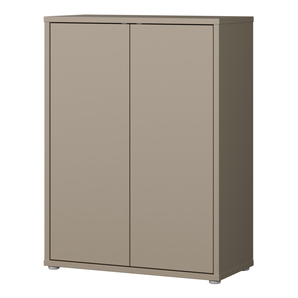 Alice Springs Shoe Cabinet with 2 Doors Push-to-Open in Taupe - image 3