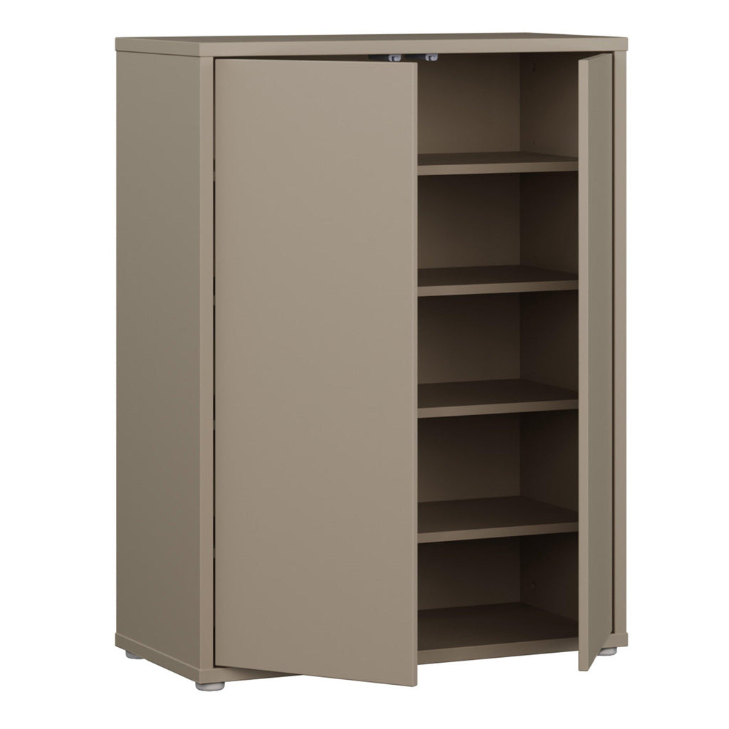 Alice Springs Shoe Cabinet with 2 Doors Push-to-Open in Taupe - image 4