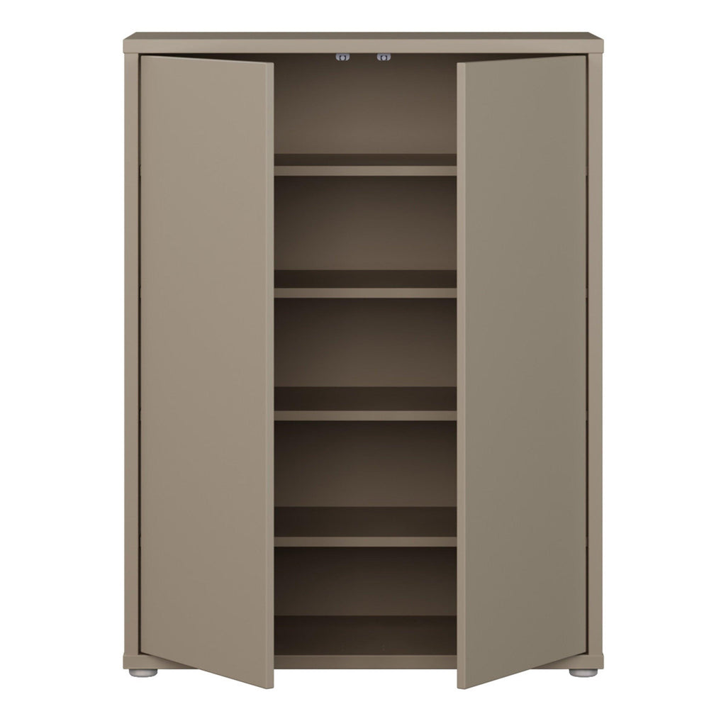 Alice Springs Shoe Cabinet with 2 Doors Push-to-Open in Taupe - image 5