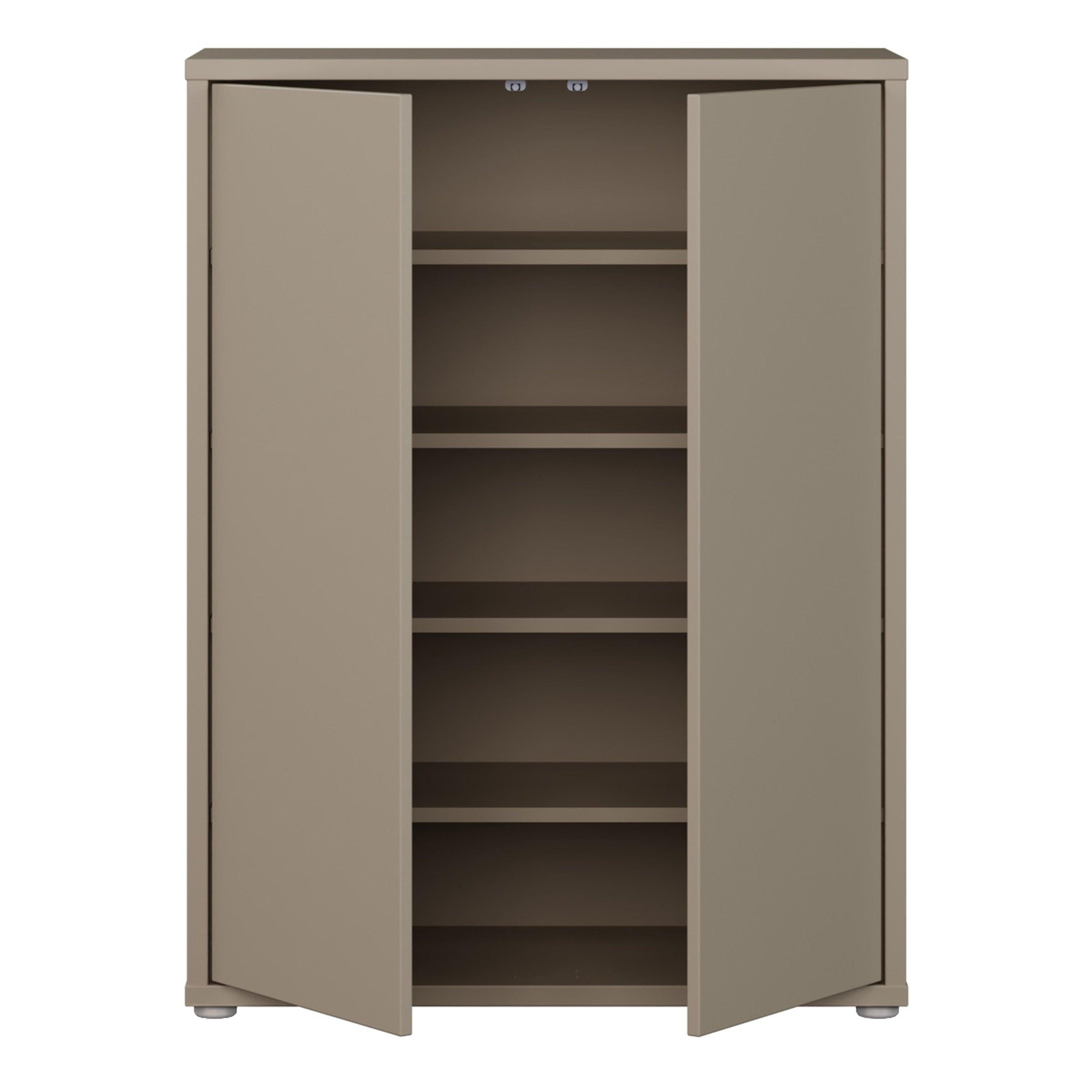 Alice Springs Shoe Cabinet with 2 Doors Push-to-Open in Taupe - image 5