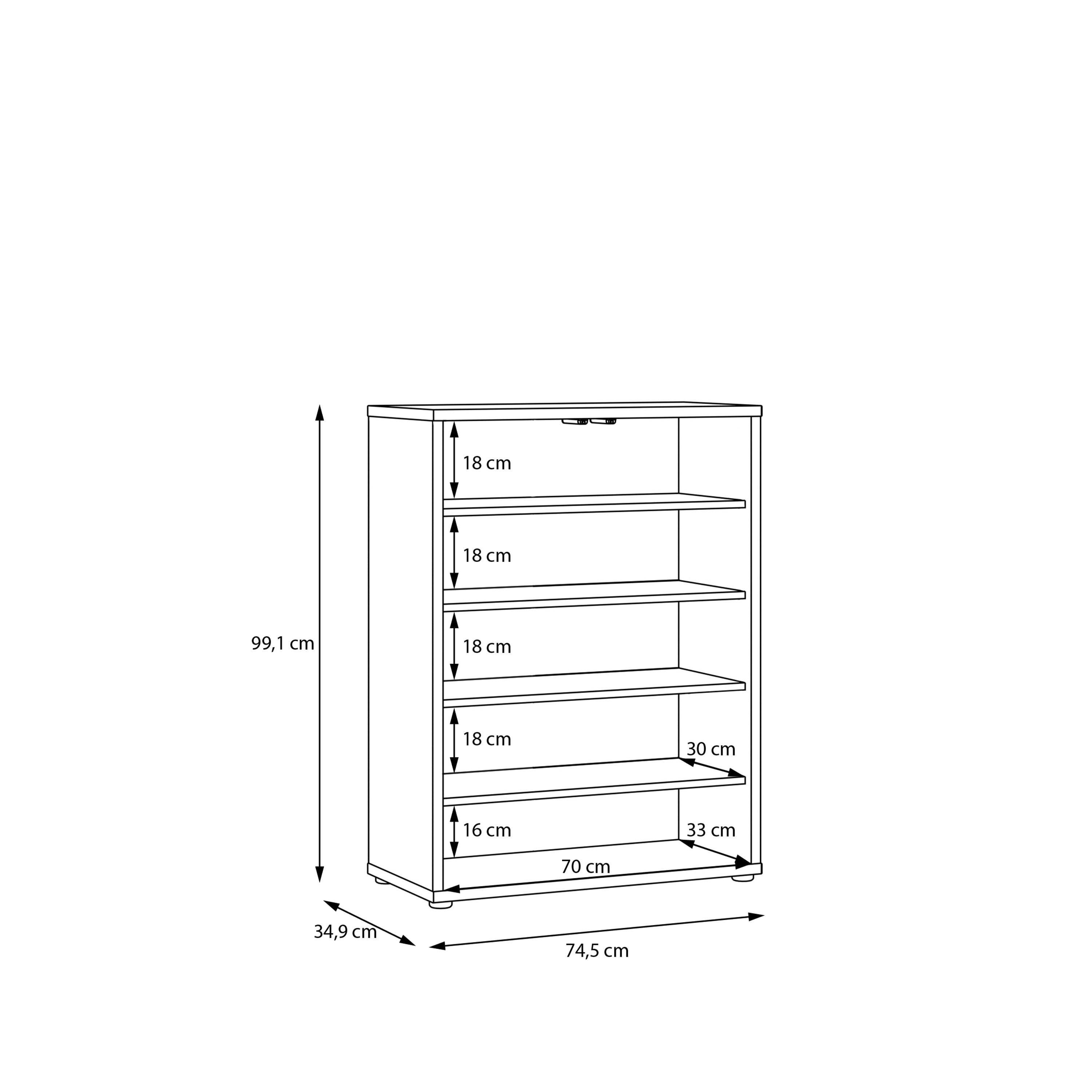 Alice Springs Shoe Cabinet with 2 Doors Push-to-Open in Taupe - image 9