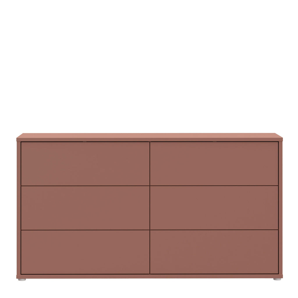 Alice Springs 6 Drawer Wide Chest with Push-to-Open Drawers in Terracotta - image 2