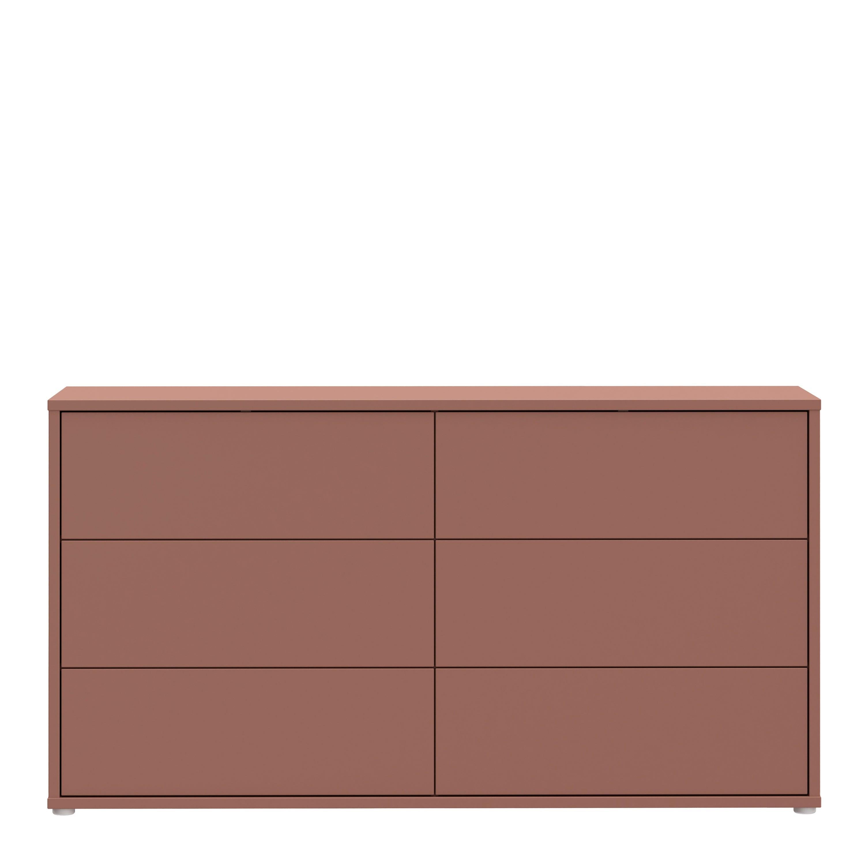 Alice Springs 6 Drawer Wide Chest with Push-to-Open Drawers in Terracotta - image 2