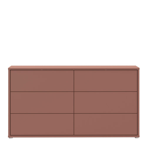 Alice Springs 6 Drawer Wide Chest with Push-to-Open Drawers in Terracotta - image 2