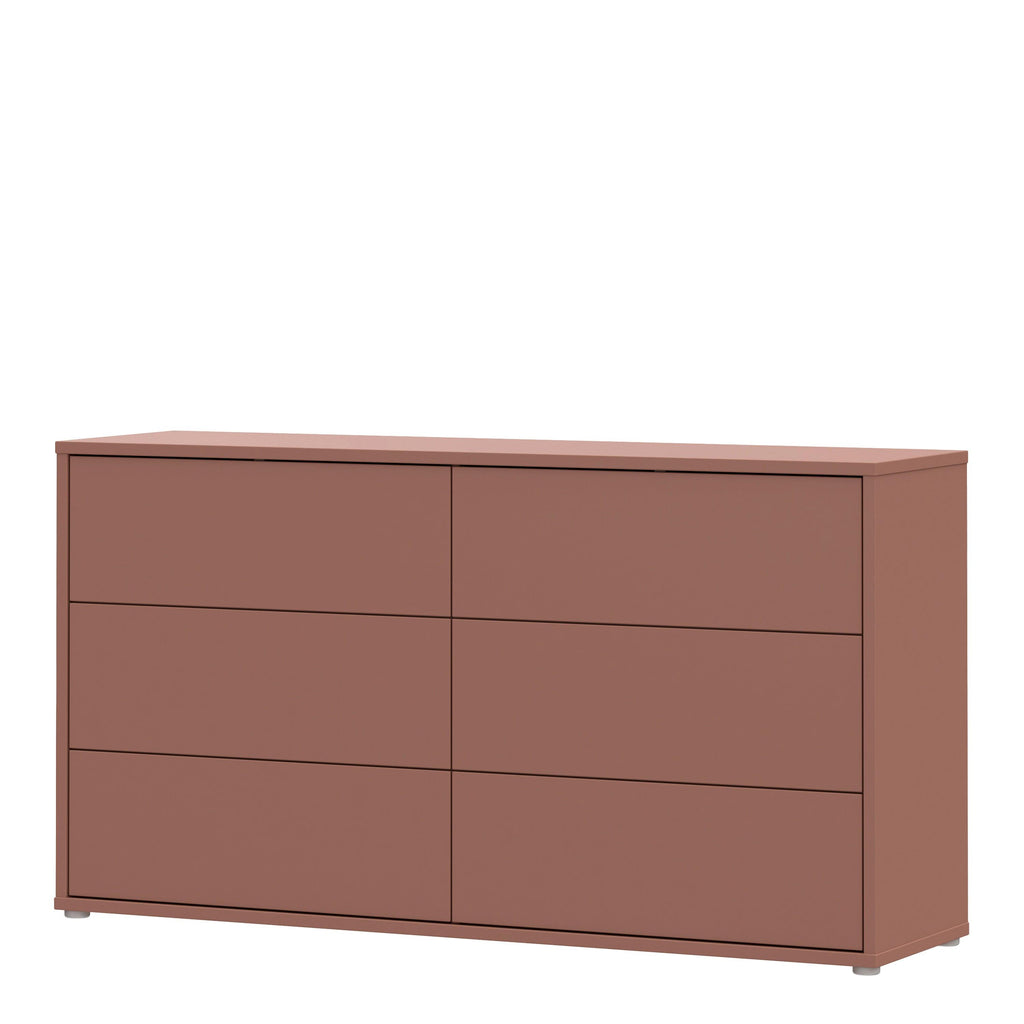 Alice Springs 6 Drawer Wide Chest with Push-to-Open Drawers in Terracotta - image 3