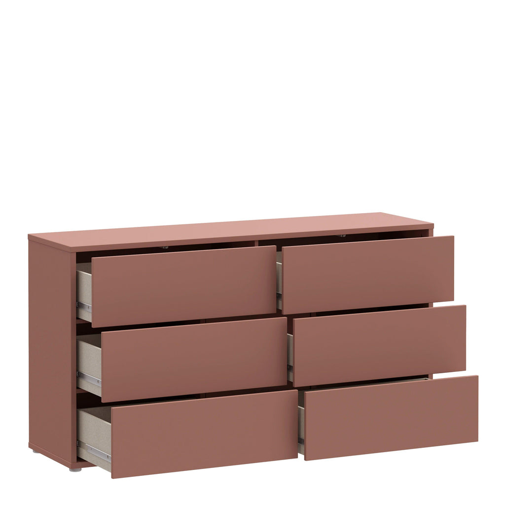 Alice Springs 6 Drawer Wide Chest with Push-to-Open Drawers in Terracotta - image 4