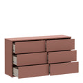 Alice Springs 6 Drawer Wide Chest with Push-to-Open Drawers in Terracotta - image 4