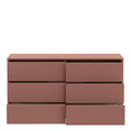 Alice Springs 6 Drawer Wide Chest with Push-to-Open Drawers in Terracotta - image 5