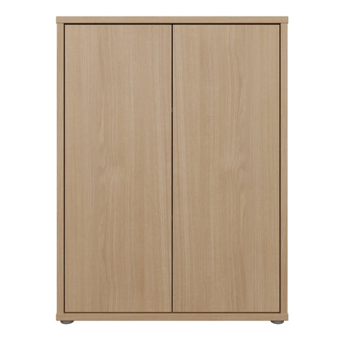 Alice Springs Tall 2 Door Cupboard with Push-to-Open Doors in Elegancia Oak - image 2