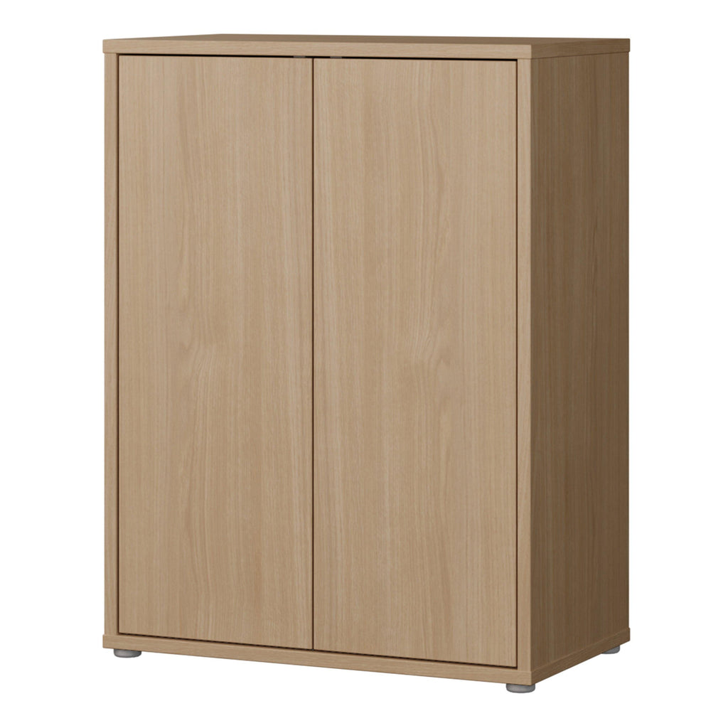 Alice Springs Tall 2 Door Cupboard with Push-to-Open Doors in Elegancia Oak - image 3
