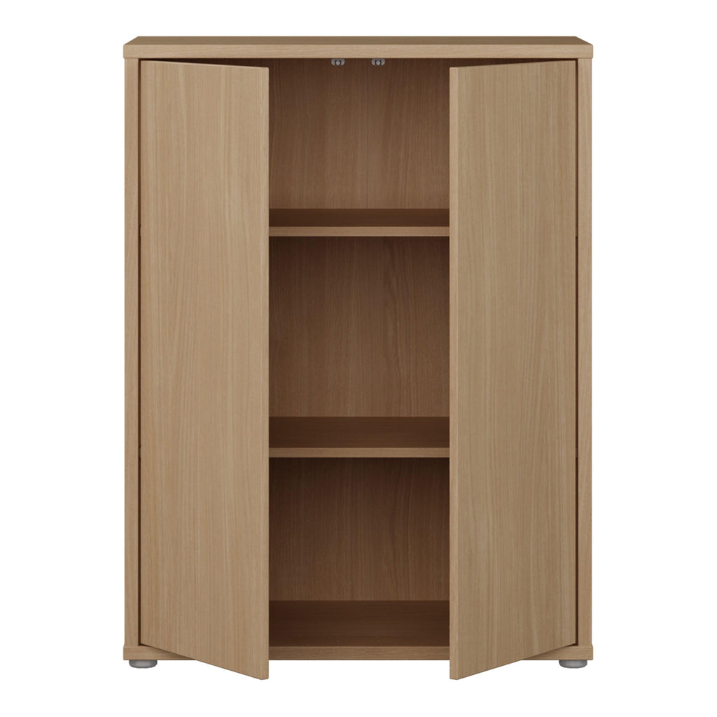 Alice Springs Tall 2 Door Cupboard with Push-to-Open Doors in Elegancia Oak - image 5