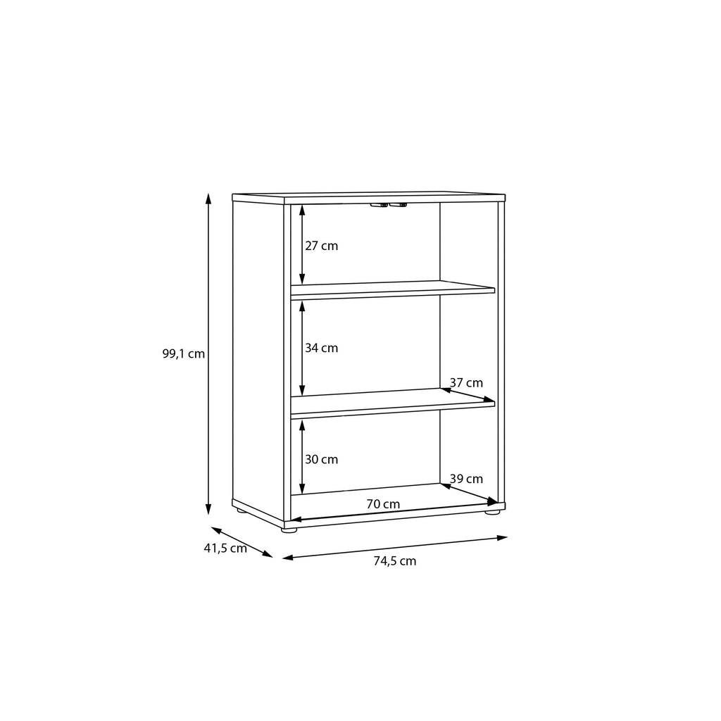 Alice Springs Tall 2 Door Cupboard with Push-to-Open Doors in Elegancia Oak - image 8