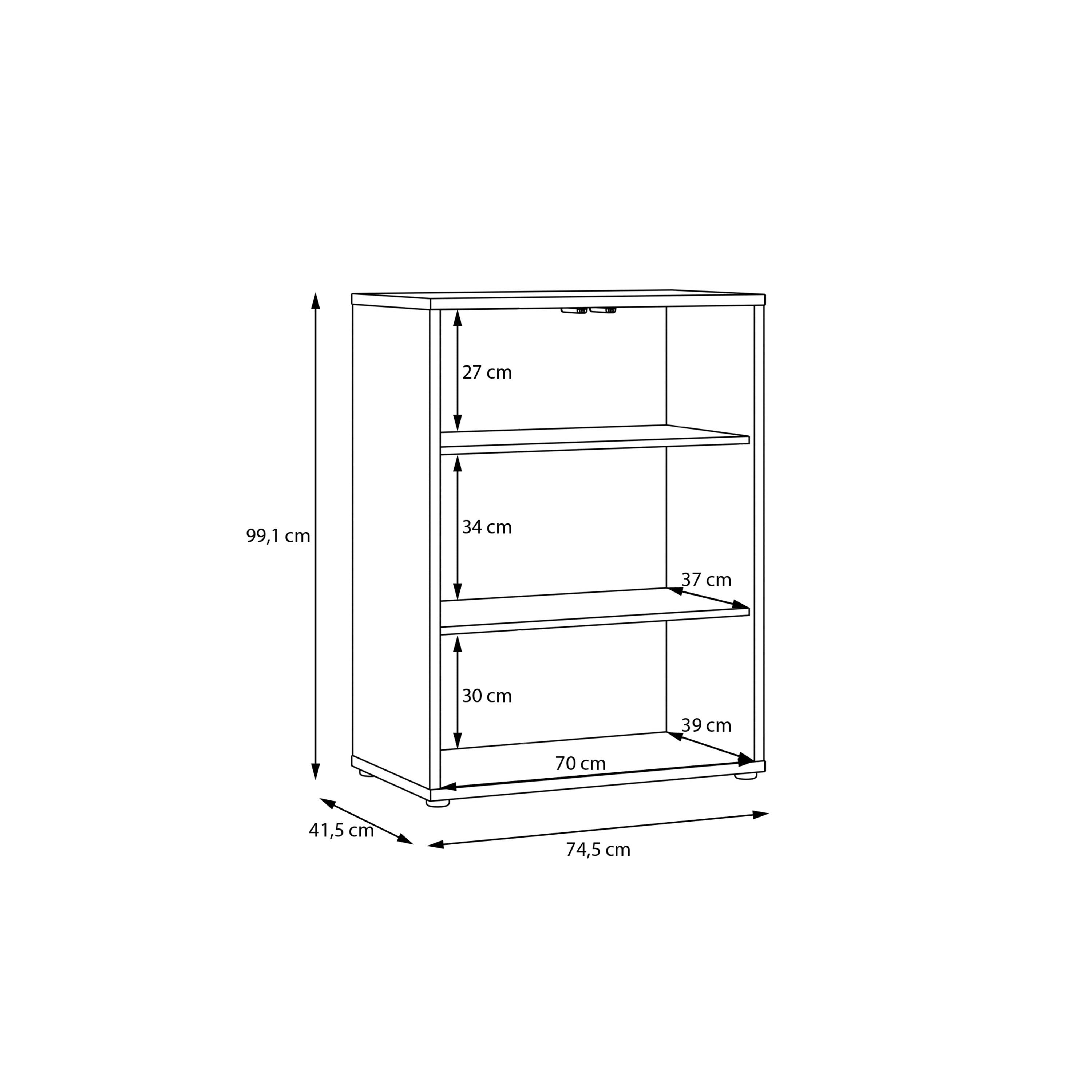 Alice Springs Tall 2 Door Cupboard with Push-to-Open Doors in Elegancia Oak - image 8
