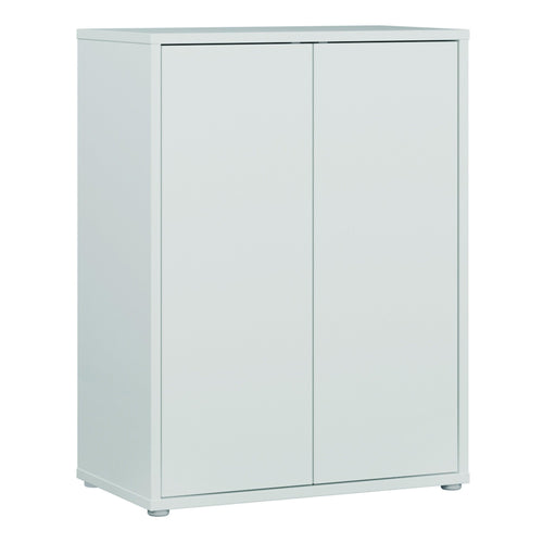 Alice Springs Tall 2 Door Cupboard with Push-to-Open Doors in Light Grey