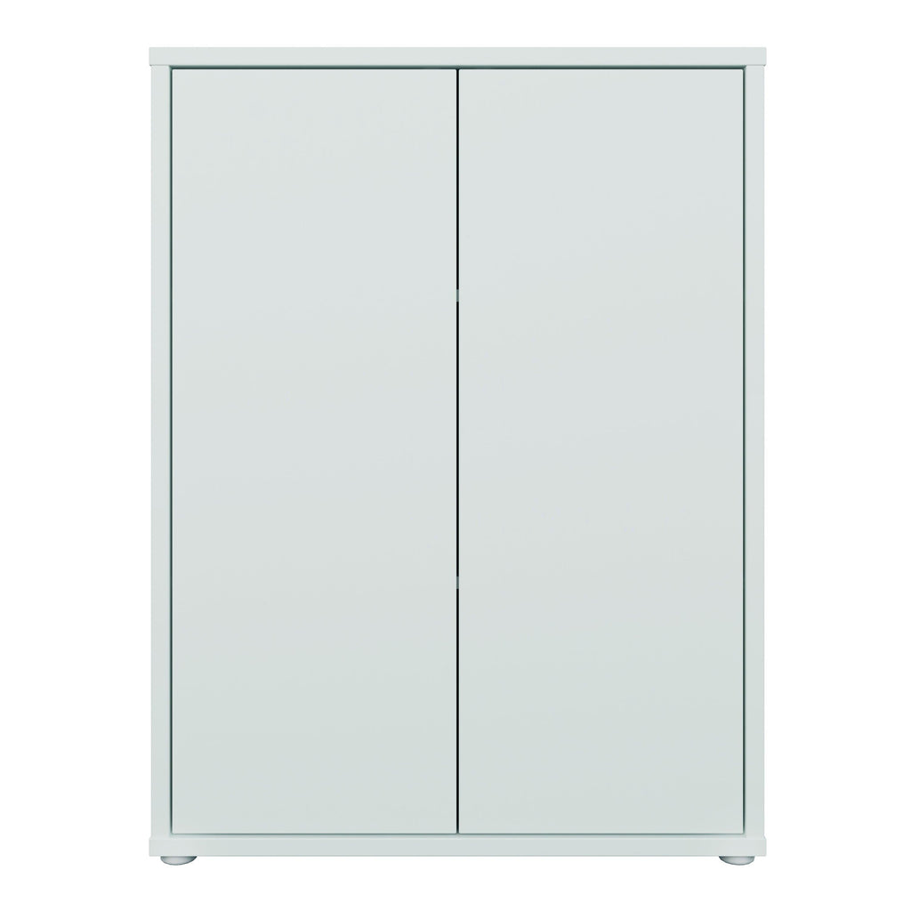 Alice Springs Tall 2 Door Cupboard with Push-to-Open Doors in Light Grey - image 2