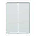 Alice Springs Tall 2 Door Cupboard with Push-to-Open Doors in Light Grey - image 2