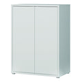 Alice Springs Tall 2 Door Cupboard with Push-to-Open Doors in Light Grey - image 3