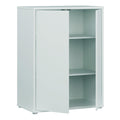 Alice Springs Tall 2 Door Cupboard with Push-to-Open Doors in Light Grey - image 4