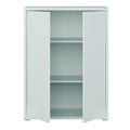 Alice Springs Tall 2 Door Cupboard with Push-to-Open Doors in Light Grey - image 5