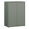 Alice Springs Tall 2 Door Cupboard with Push-to-Open Doors in Sage Green