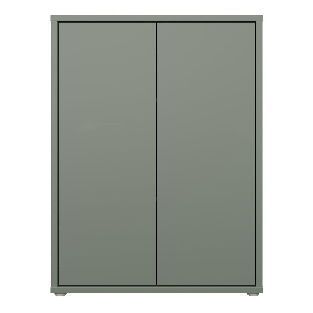 Alice Springs Tall 2 Door Cupboard with Push-to-Open Doors in Sage Green - image 2