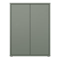 Alice Springs Tall 2 Door Cupboard with Push-to-Open Doors in Sage Green - image 2