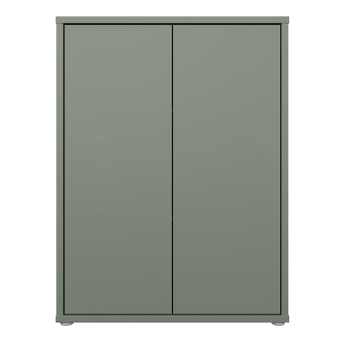 Alice Springs Tall 2 Door Cupboard with Push-to-Open Doors in Sage Green - image 2