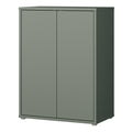 Alice Springs Tall 2 Door Cupboard with Push-to-Open Doors in Sage Green - image 3