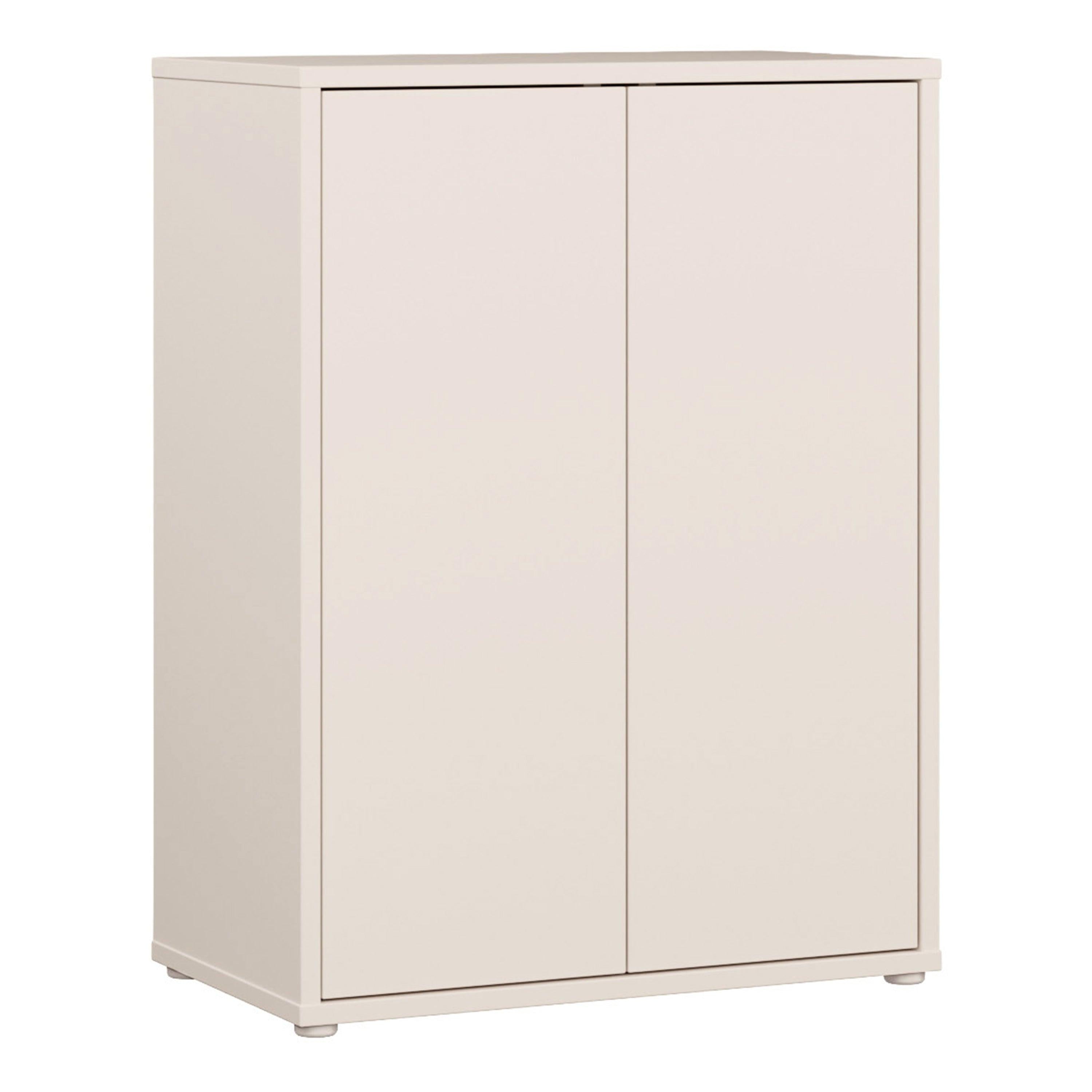 Alice Springs Tall 2 Door Cupboard with Push-to-Open Doors in Sand
