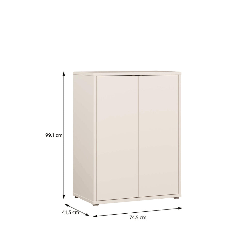 Alice Springs Tall 2 Door Cupboard with Push-to-Open Doors in Sand - image 7