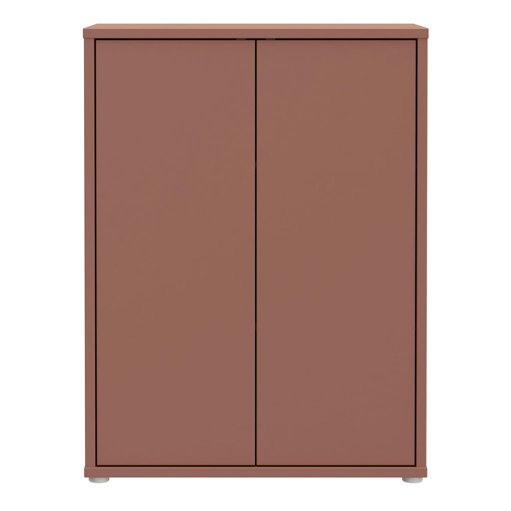 Alice Springs Tall 2 Door Cupboard with Push-to-Open Doors in Terracotta - image 2