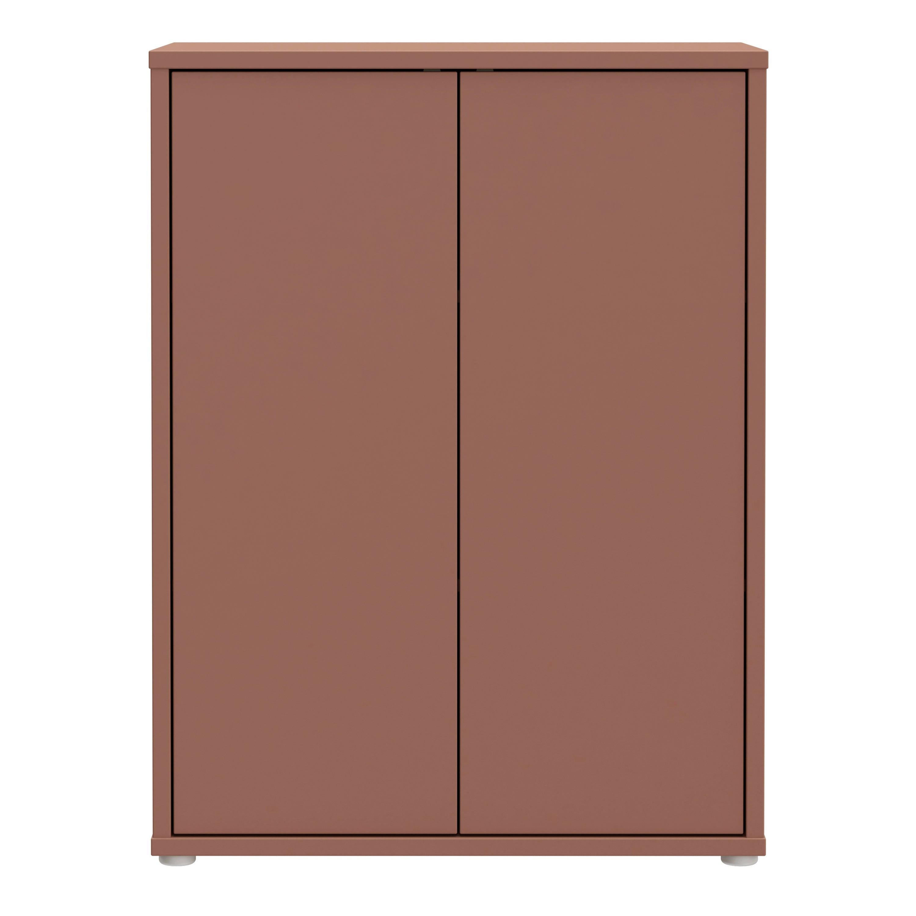 Alice Springs Tall 2 Door Cupboard with Push-to-Open Doors in Terracotta - image 2