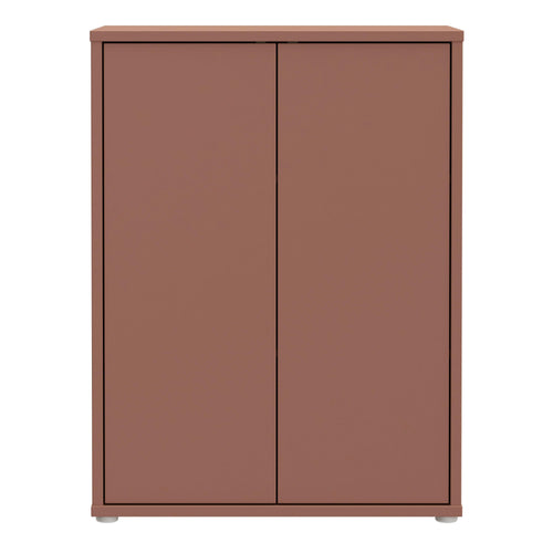 Alice Springs Tall 2 Door Cupboard with Push-to-Open Doors in Terracotta - image 2