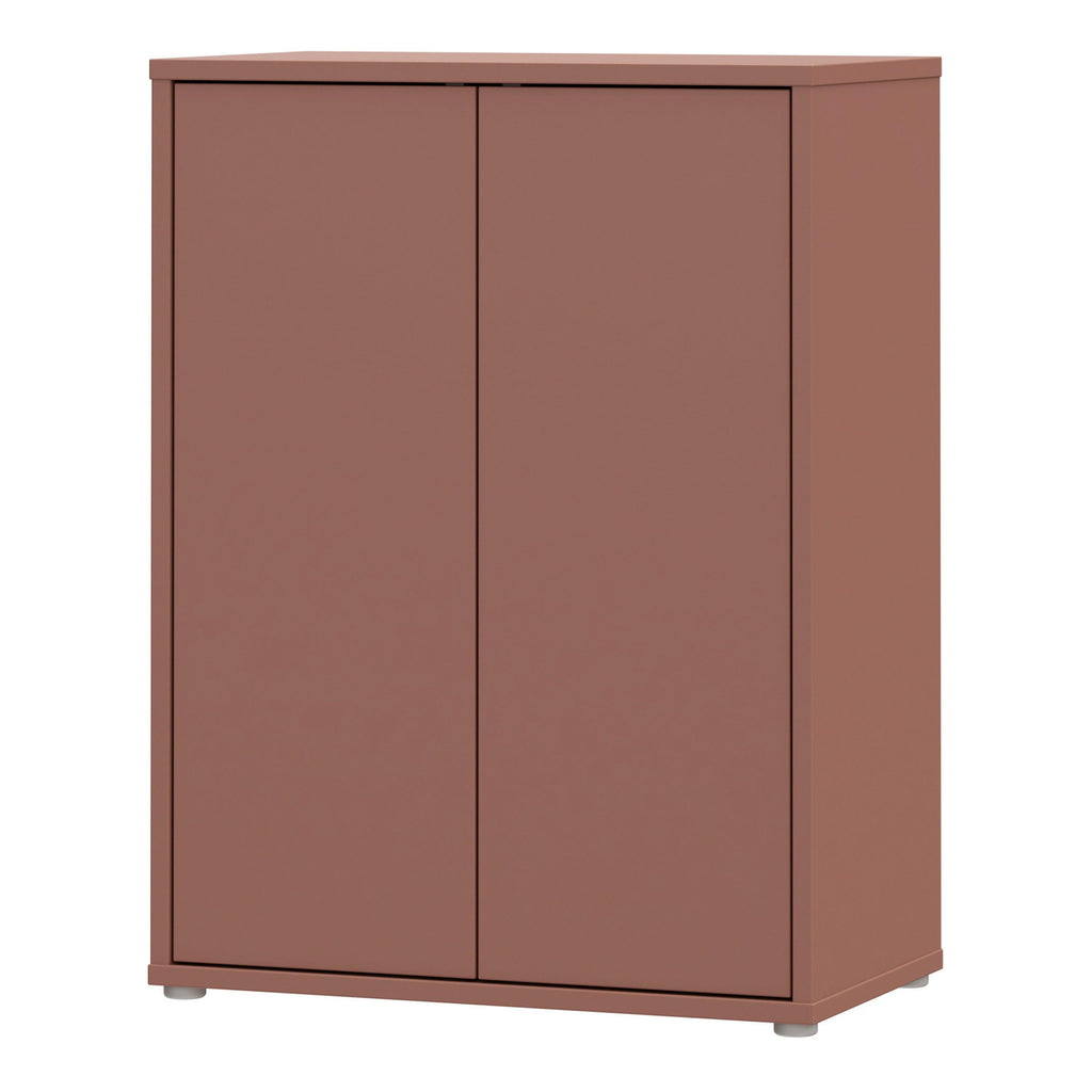 Alice Springs Tall 2 Door Cupboard with Push-to-Open Doors in Terracotta - image 3