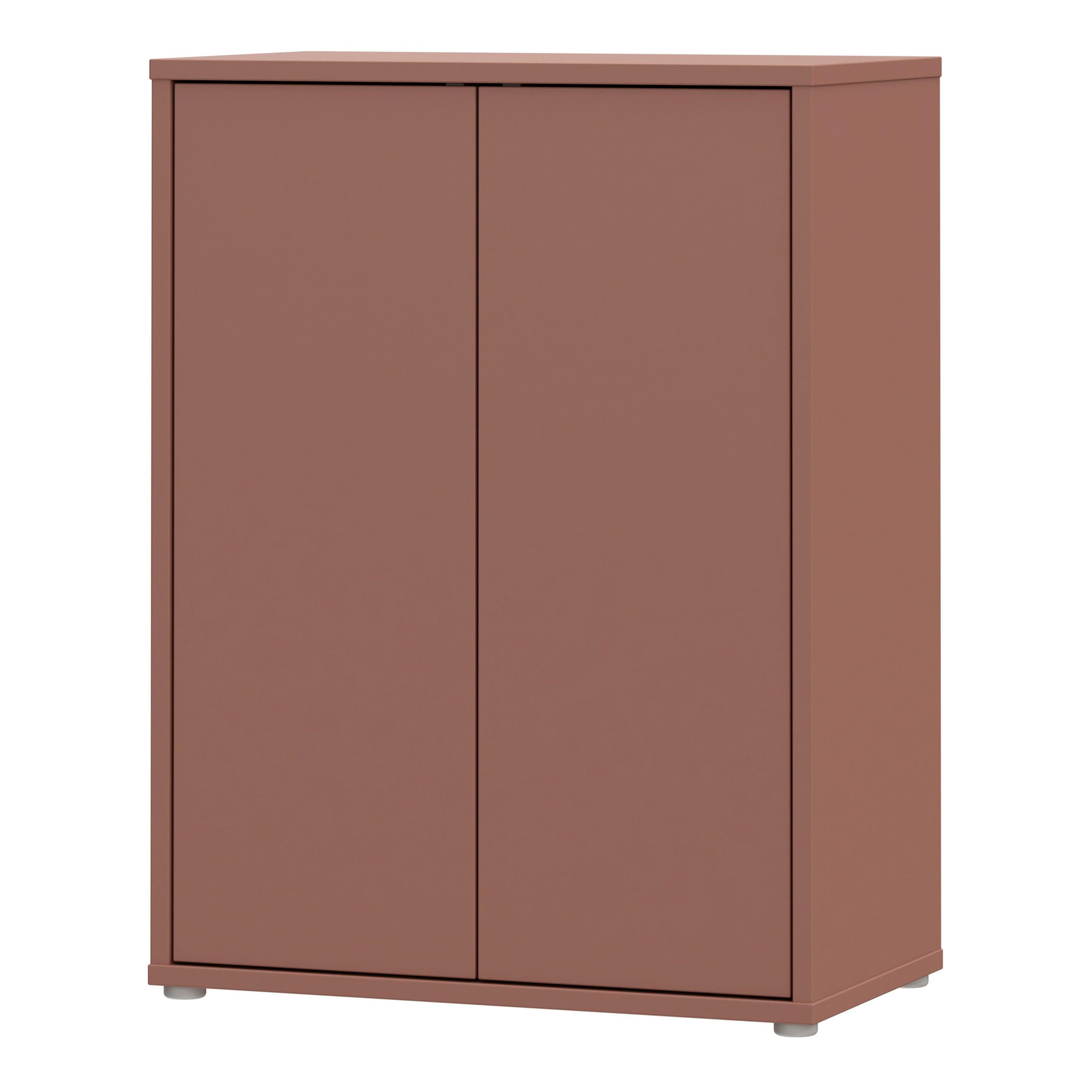Alice Springs Tall 2 Door Cupboard with Push-to-Open Doors in Terracotta - image 3